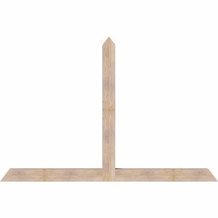 Ekena Millwork Portland Smooth Timber Gable Bracket, Douglas Fir, 96"W x 64"H x 5 1/2"D x 5 1/2"F, 16/12 Pitch GBW096X64X0606POR00SDF